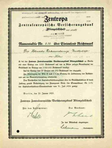 Zentropa versicherungsbank - versicherungsbank, ag